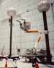 Hydro Quebec's Robotic Bucket Truck with Kraft Grips Manipulators Undergoing High Voltage Testing